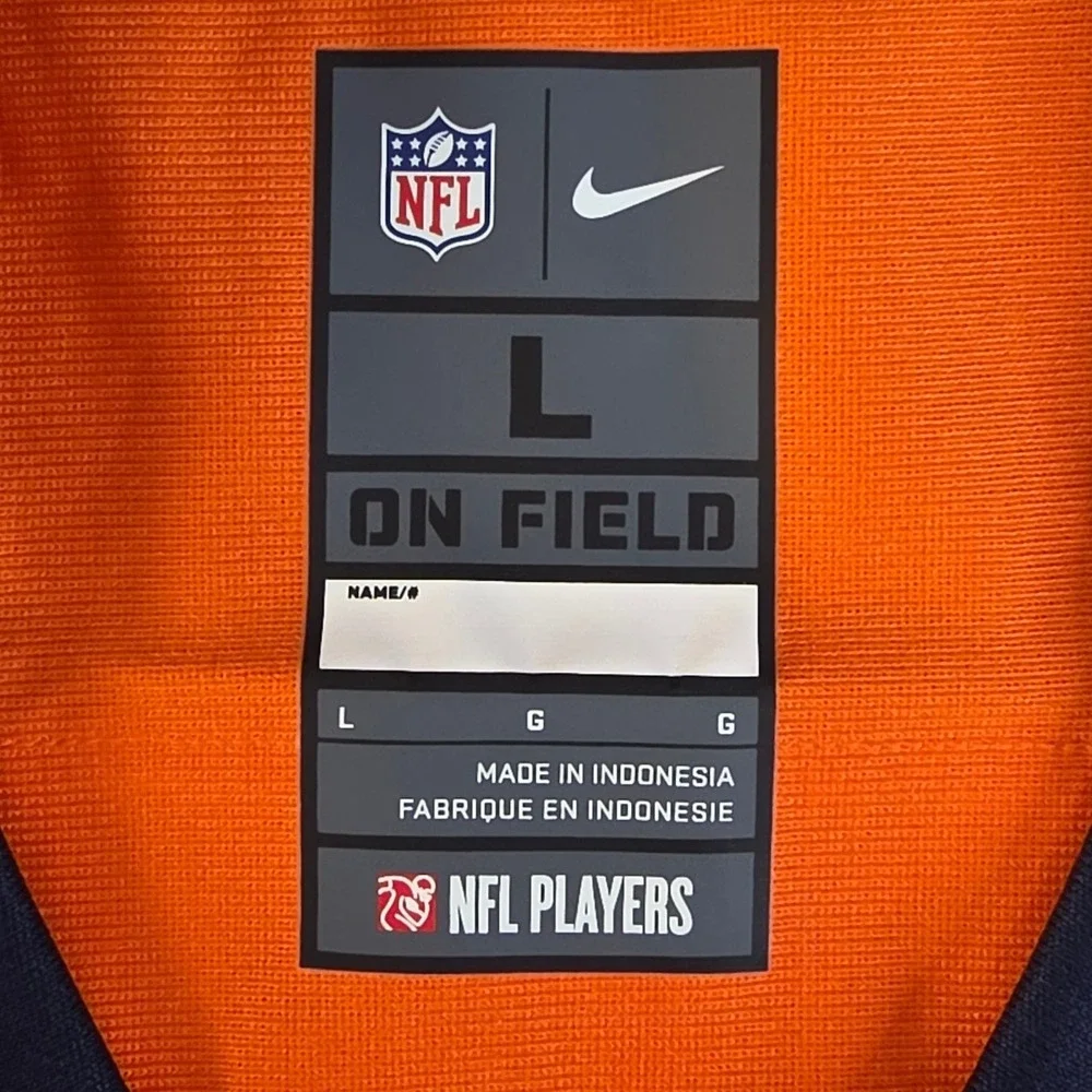 Nike Football‎ Jersey Mens Large Orange Russell Wilson Denver Broncos NFL New